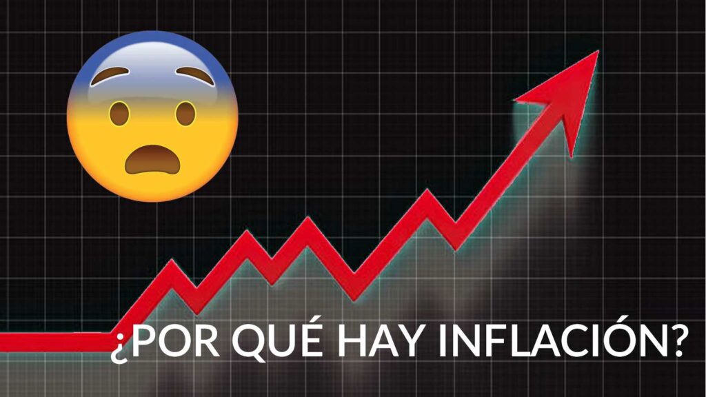 imagen con emoji y el texto por que hay inflacion